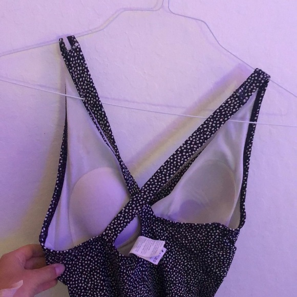 One Piece Poka-dotted Swim Suit - Picture 2 of 2